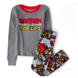 TCP - Boys Gamer For Life Snug Fit Cotton Pajama Top - Gray and Red - Size 14